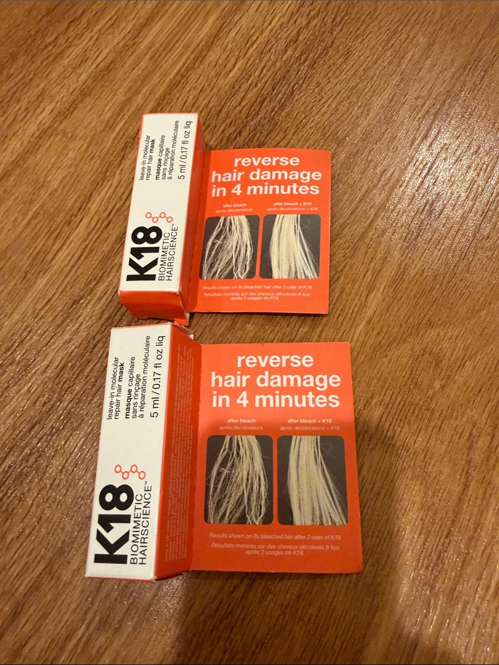 K18 K 18 Reverse Hair Damage Treatment hair conditioning travel size lot bundle